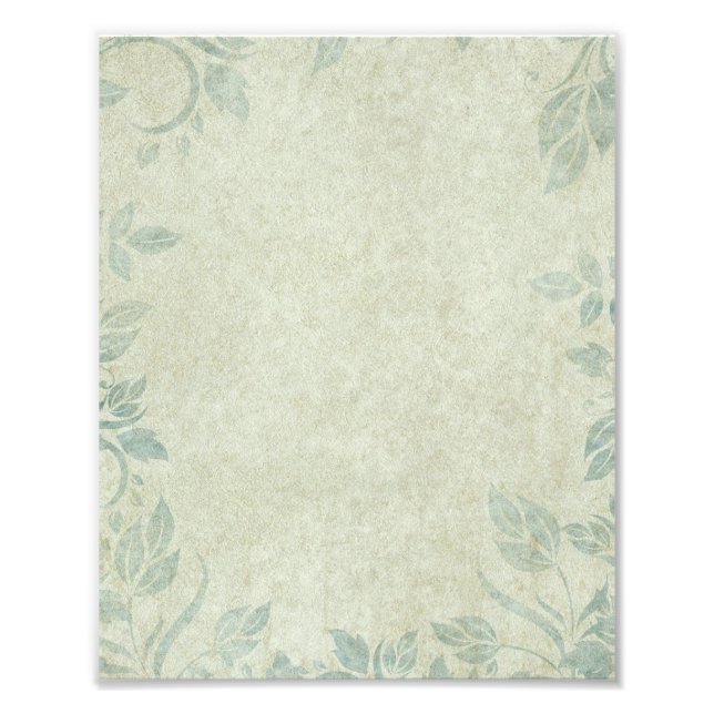 Impression Photo Mariage Floral Vintage bleu (Devant)