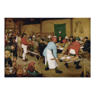Impression Photo Mariage paysan par Pieter Bruegel l'Ancien