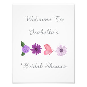 Impression Photo Mariage personnalisé Fleurs de Cosmos Bridal Showe