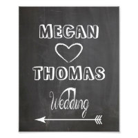 Mariage signe Chalkboard style partie gauche