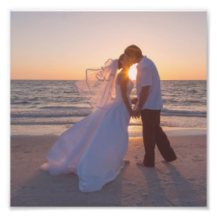 Impression Photo Mariage Teinté de Rose Vintage 20x20cm