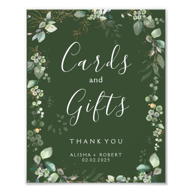 Impression Photo Mariage vert forestier (Devant)