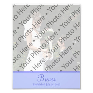 Impression photo Mariage violet avec texte personn