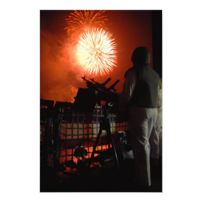 Impression Photo Marines américains Indépendance feux d'artifice da (Devant)