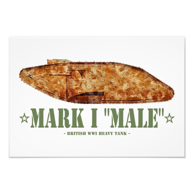 Impression Photo Mark I Homme Guerre mondiale Première Guerre mondi (Devant)