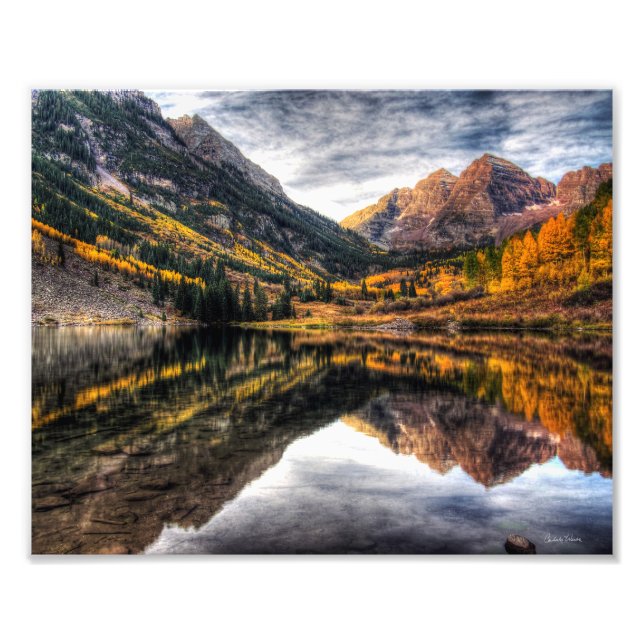 Impression Photo Maroon Bells Matin 10" x 8" (Devant)