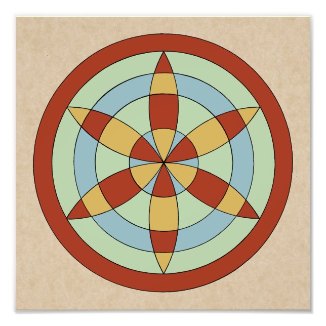 Impression Photo Marque de sortie Suffolk Hexafoil (Daisy Wheel) (Devant)