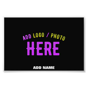 IMPRESSION PHOTO MARQUE VERIFIEE NOIRE PERSONNALISABLE MODERNE ET C
