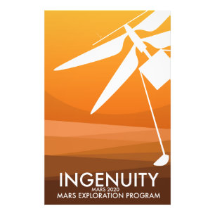 Impression Photo Mars Hélicoptère ingéniosité spatiale