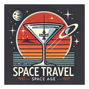 Impression Photo Martini Space Travel 1957 Space Age Logo