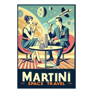 Impression Photo Martini Space Travel Affiches de l'équipage de con