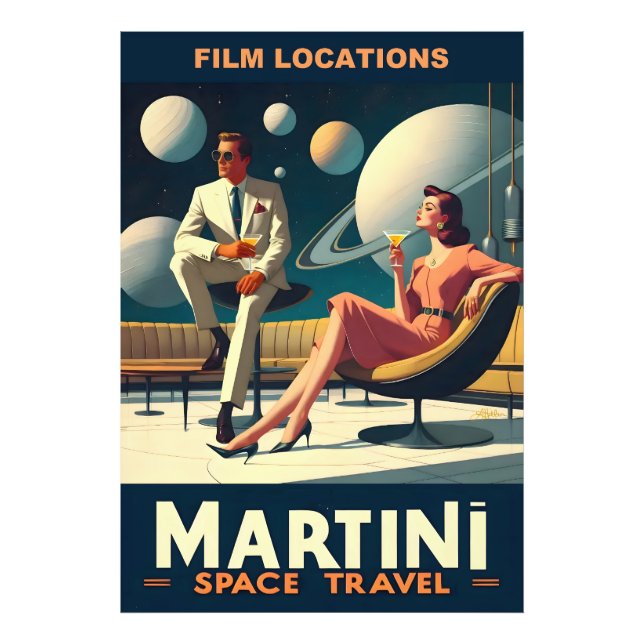 Impression Photo Martini Space Travel Affiches Emplacements du film (Devant)