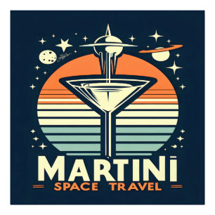 Impression Photo Martini Space Travel Lift Off Logo
