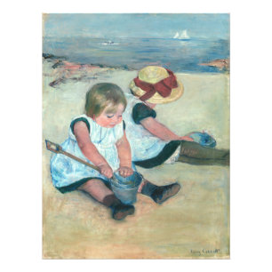Impression Photo Mary Cassatt - Enfants jouant sur la plage