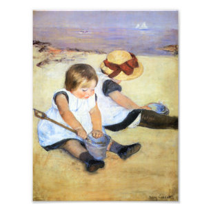 Impression Photo Mary Cassatt Enfants jouant sur la plage Imprimer