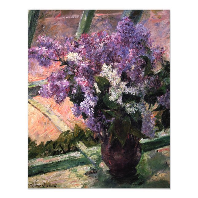 Impression Photo Mary Cassatt - Lilas dans une fenêtre (Devant)