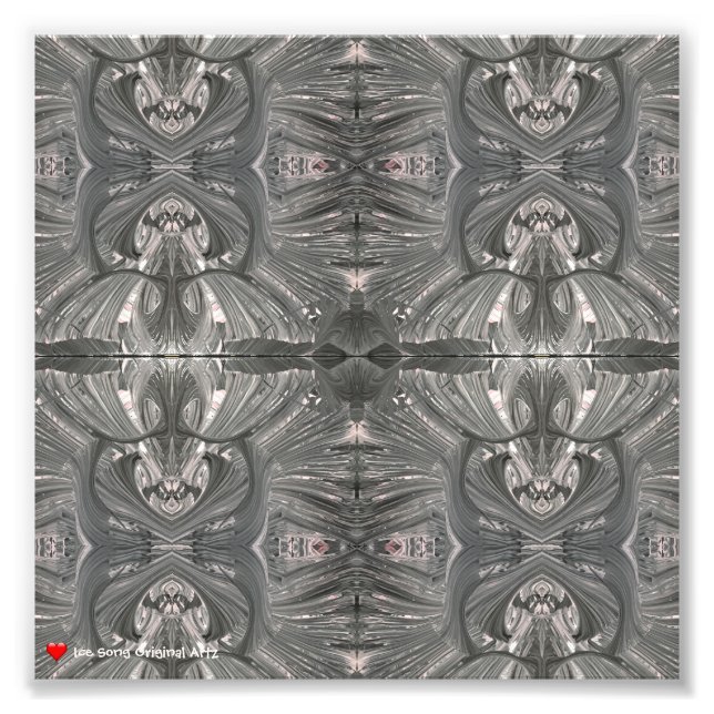 Impression Photo Masque tribal Abstrait noir blanc 3 (Devant)