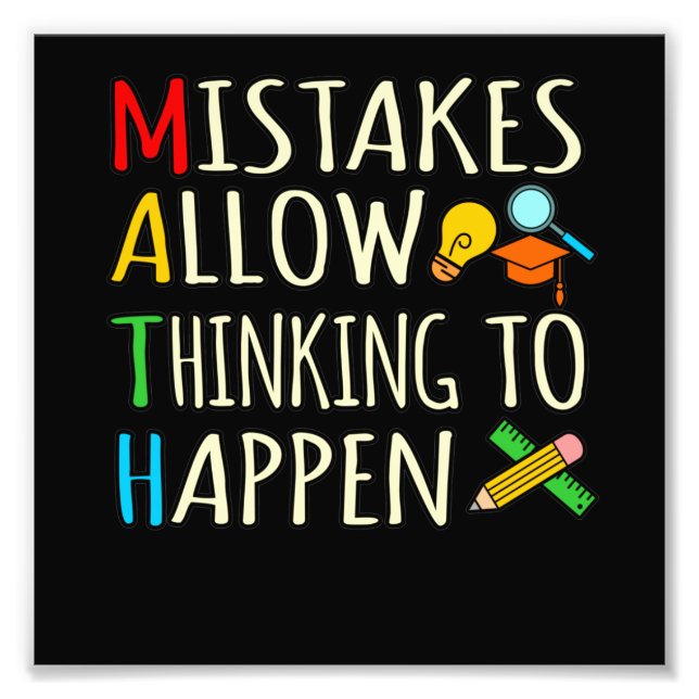 Impression Photo Math Erreurs des élèves Mathématiques Enseignant m (Devant)