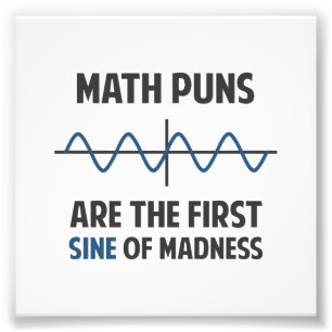 Impression Photo Math Puns Premier Sine of Madness