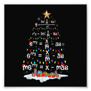 Impression Photo Math Teacher Christmas Tree Funny Christmas Math F