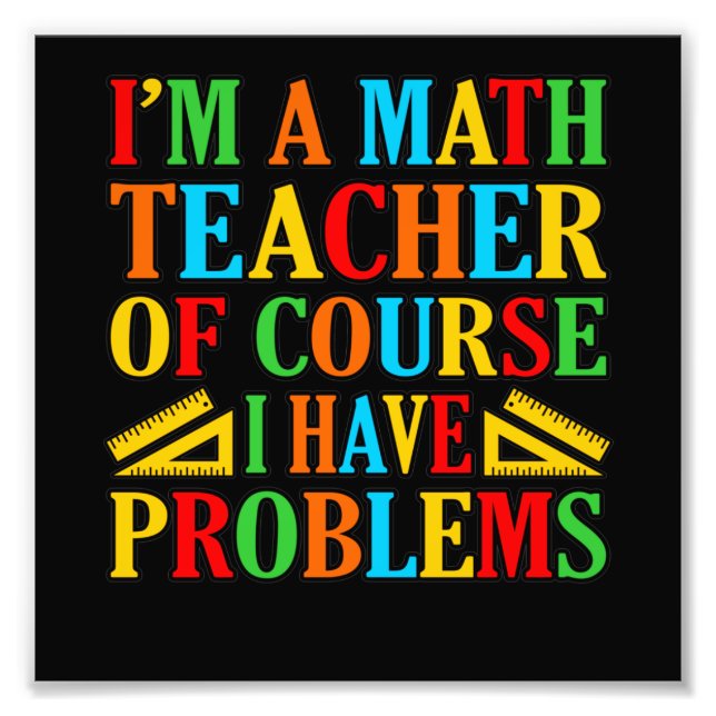 Impression Photo Math Teacher Problems Mathematics Maths Student (Devant)