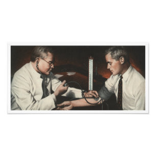 Impression Photo Médecine Ancienne, Médecin Examinant un Patient Ma
