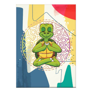 Impression Photo Méditation Mandala de la tortue luth