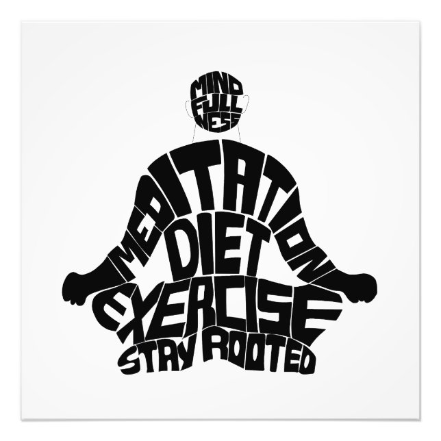 Impression Photo Méditation-Motivation murale art (Devant)