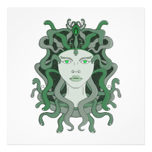 Impression Photo Medusa Gorgo Snake Gorgin Monster Mythologie grecq