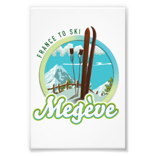 Impression Photo Megève france ski logo
