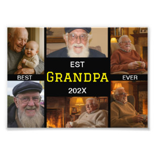 Impression Photo Meilleur Grand-Père Collage de Photos