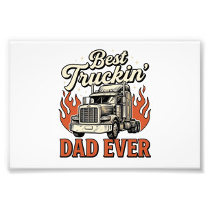 Impression Photo Meilleur Papa de Camionneur Ever Chemise Vintage C