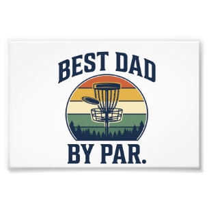 Impression Photo Meilleur Papa Par Disc Golf Design Vintage Coucher