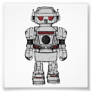 Impression Photo Meilleurs Voeux Du Robot De Jouet Alimenté À L'Ato