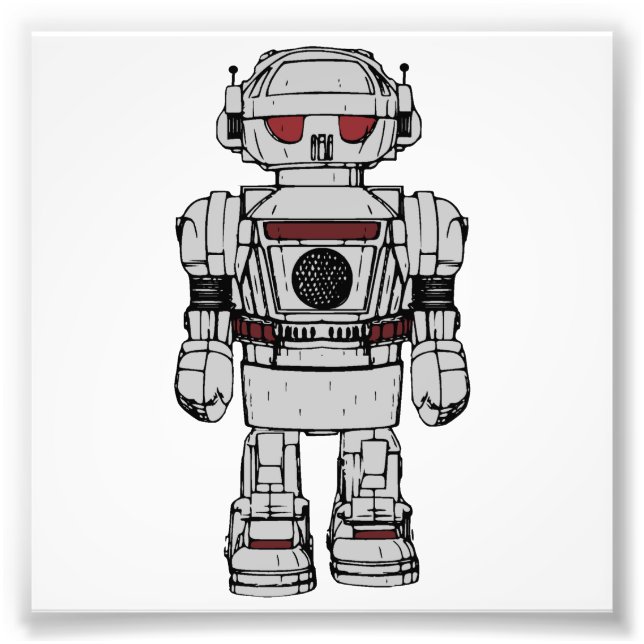 Impression Photo Meilleurs Voeux Du Robot De Jouet Alimenté À L'Ato (Devant)