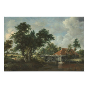 Impression Photo Meindert Hobbema - Le moulin à eau