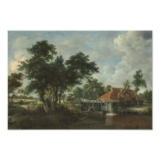 Impression Photo Meindert Hobbema - Le moulin à eau (Devant)