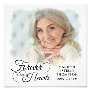 Impression Photo Mémorial pour toujours dans nos coeurs 2 photos