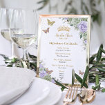 Impression Photo Menu boisson Chic Sage Purple Floral Quinceanera B<br><div class="desc">Personnalisez ce chic menu Quinceañera / fête d'anniversaire signer facilement et rapidement, il suffit d'appuyer sur le bouton Modifier à l'aide des outils de conception pour réorganiser et formater le style et le placement du texte. Doté d'une magnifique sauge verte, lavande violette aux accents floraux et or. Tout le texte...</div>