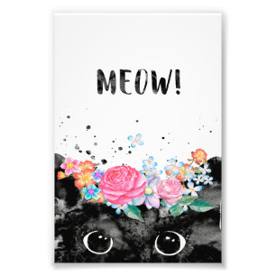 Impression Photo Meow Peeking Chat, Kitten Amoureux des chats Idée