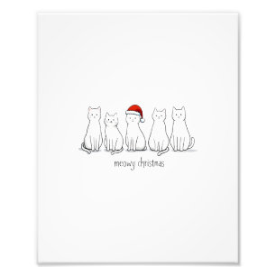 Impression Photo Meowy Catmas Chat Noël Mignon Chatons Chats Père N