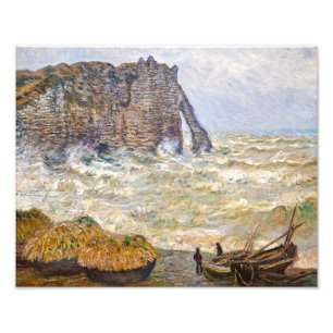 Impression Photo Mer orageuse à Étretat Monet