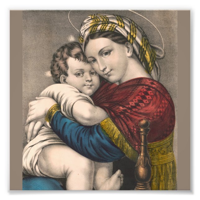 Impression Photo Mère épouse avec bébé Jésus  (Devant)