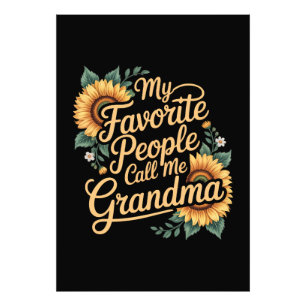 Impression Photo Mes personnes préférées m'appellent grand-mère pou