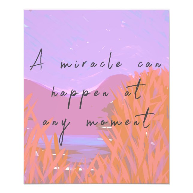 Impression Photo Message de miracle d'art inspiré (Devant)
