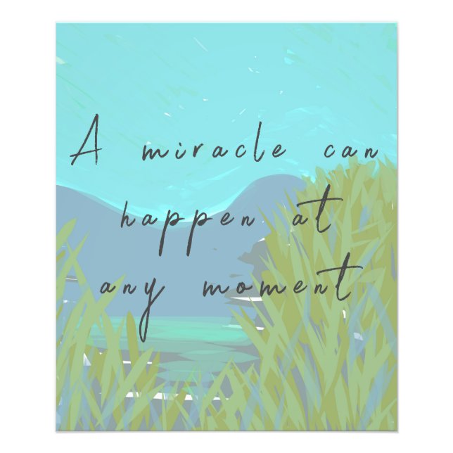 Impression Photo Message de miracle d'art inspiré (Devant)
