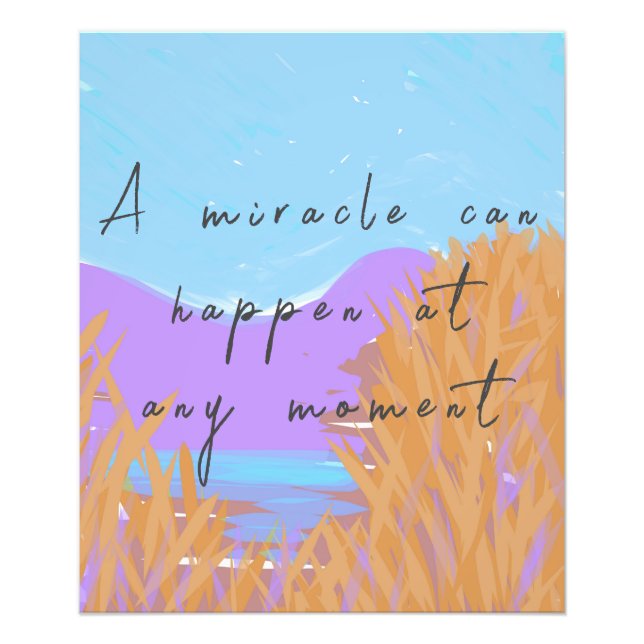 Impression Photo Message de miracle d'art inspiré (Devant)