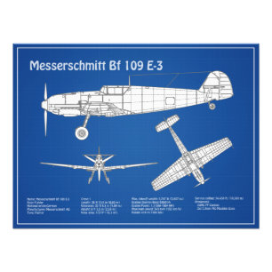 Impression Photo Messerschmitt Bf 109 - Plan d'avion ABD