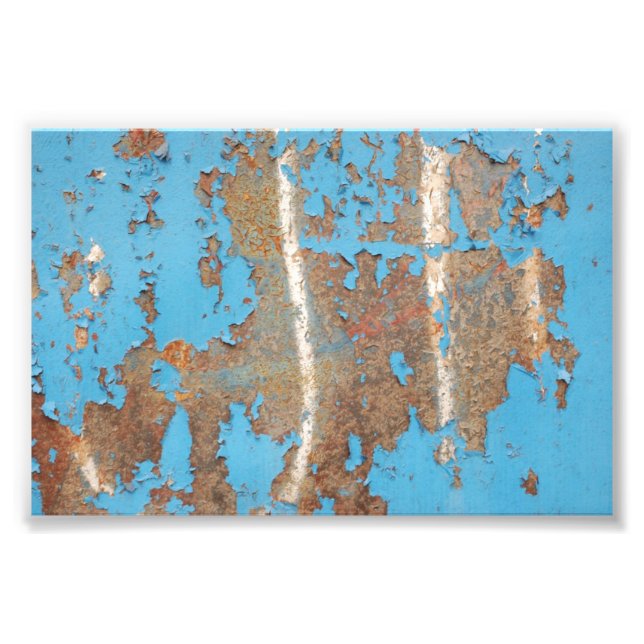 IMPRESSION PHOTO METAL CORRODED 1617 BLUE RUST TEXTURES (Devant)