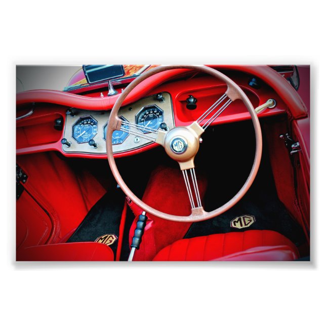 Impression Photo MG TA Classic Sports Car Intérieur (Devant)